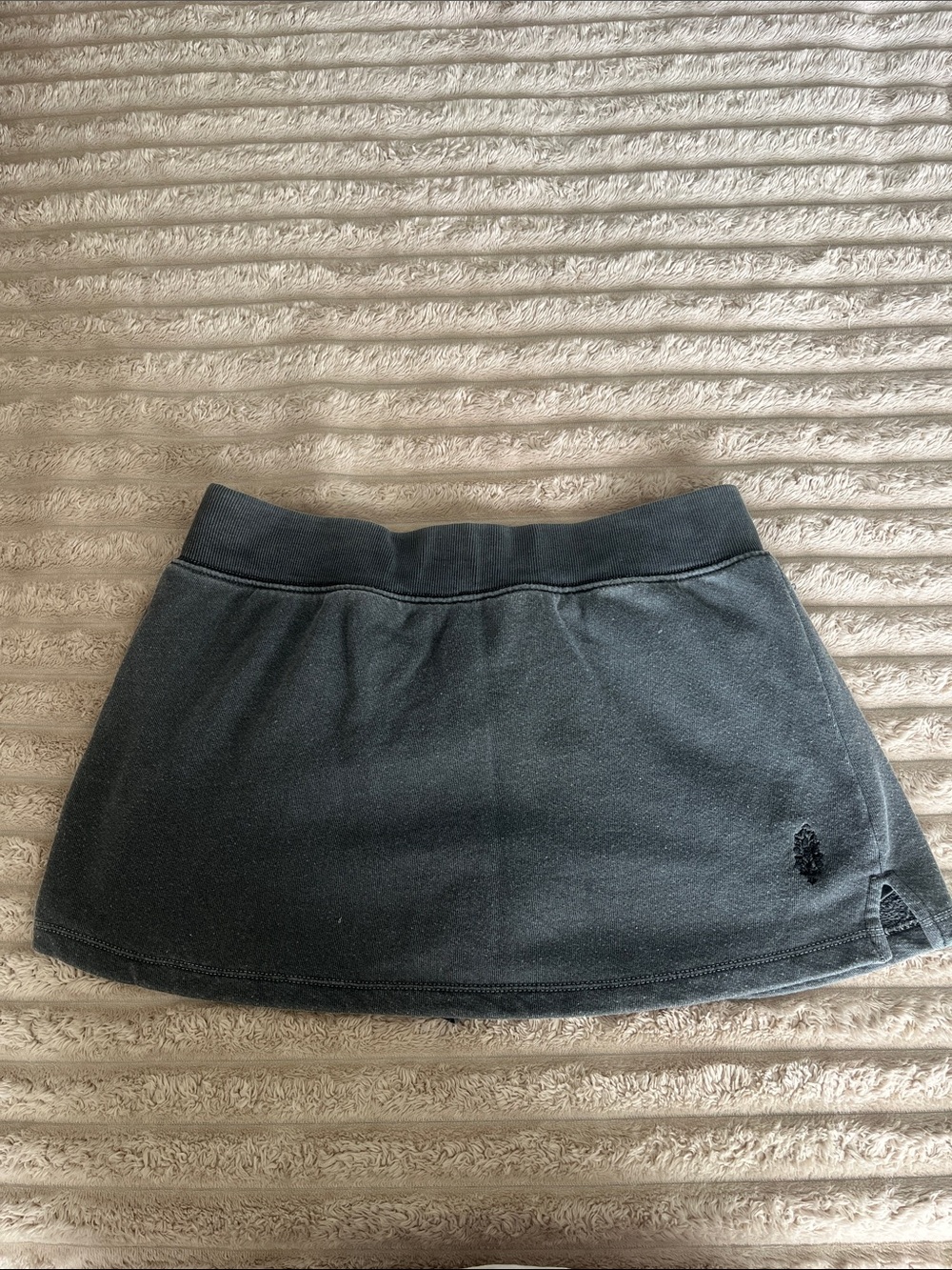 Free People Charcoal Gray Mini Skort